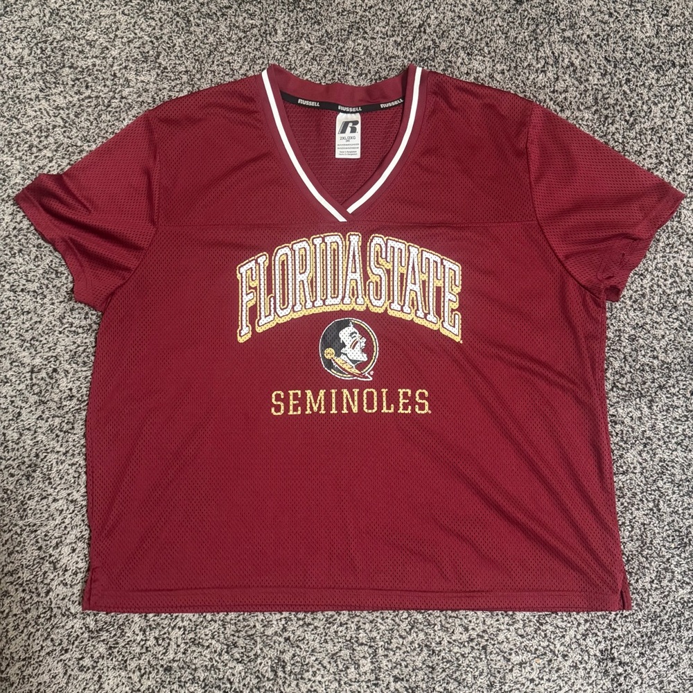 Russell Athletic Florida State Seminoles Women 2XL Jersey Mesh Top Excellent